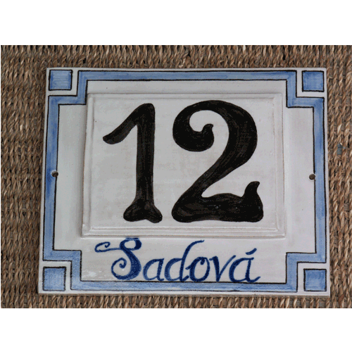 Domovní číslo vzor 30