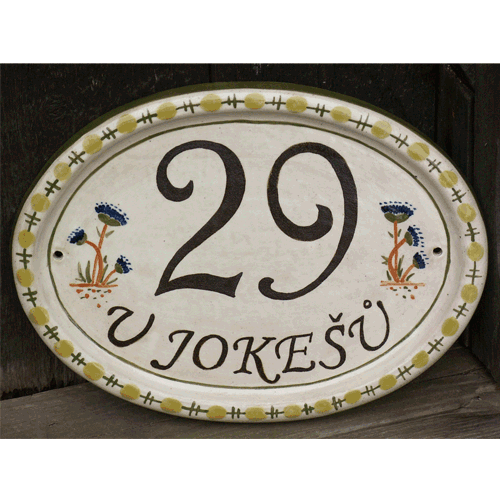 Domovní číslo vzor 19
