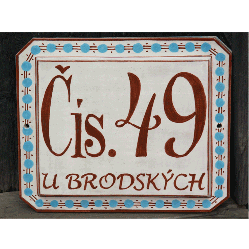 Domovní číslo vzor 17