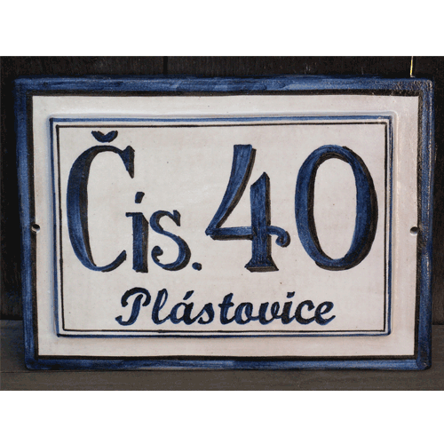 Domovní číslo vzor 18