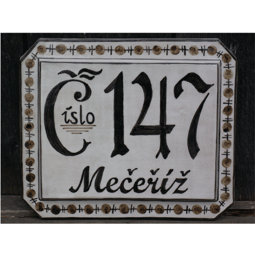 Domovní číslo vzor 23