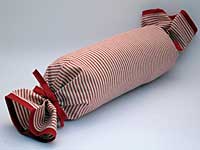 Potah na váleček - sv. červený (pruhy malé)
