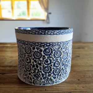 Obal na květináč modrý II
