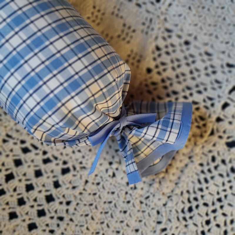 Potah na váleček - sv. modrý (kostky velké)