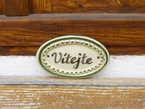 Keramická cedulka na dveře - minioválek