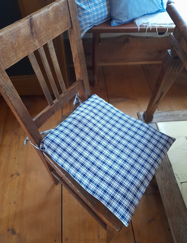 Potah na sedák - tm. modrý (kostky velké)