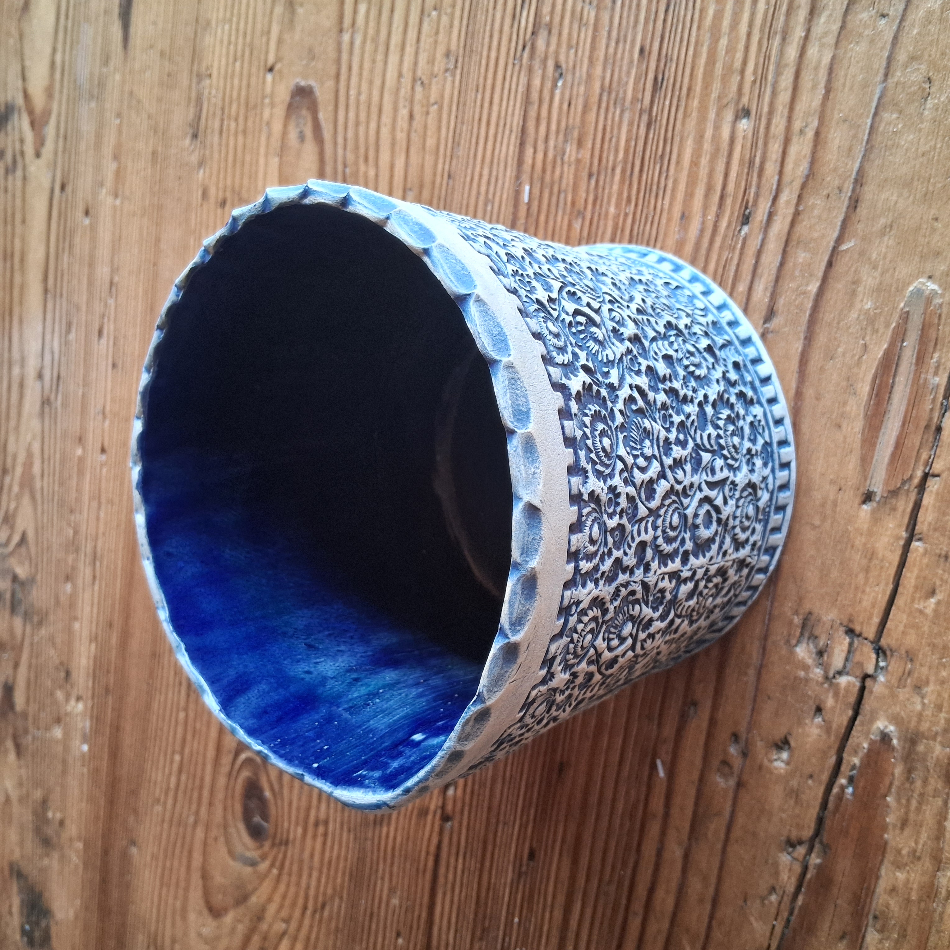 Obal na květináč modrý II