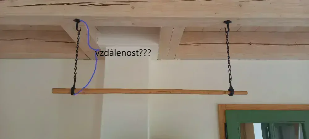 Bidlo nad kamna kované s řetízkem