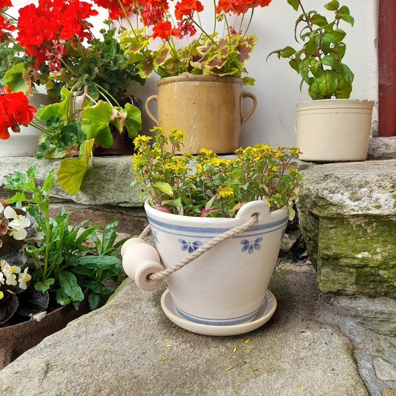 Obal na květináč menší s uchem