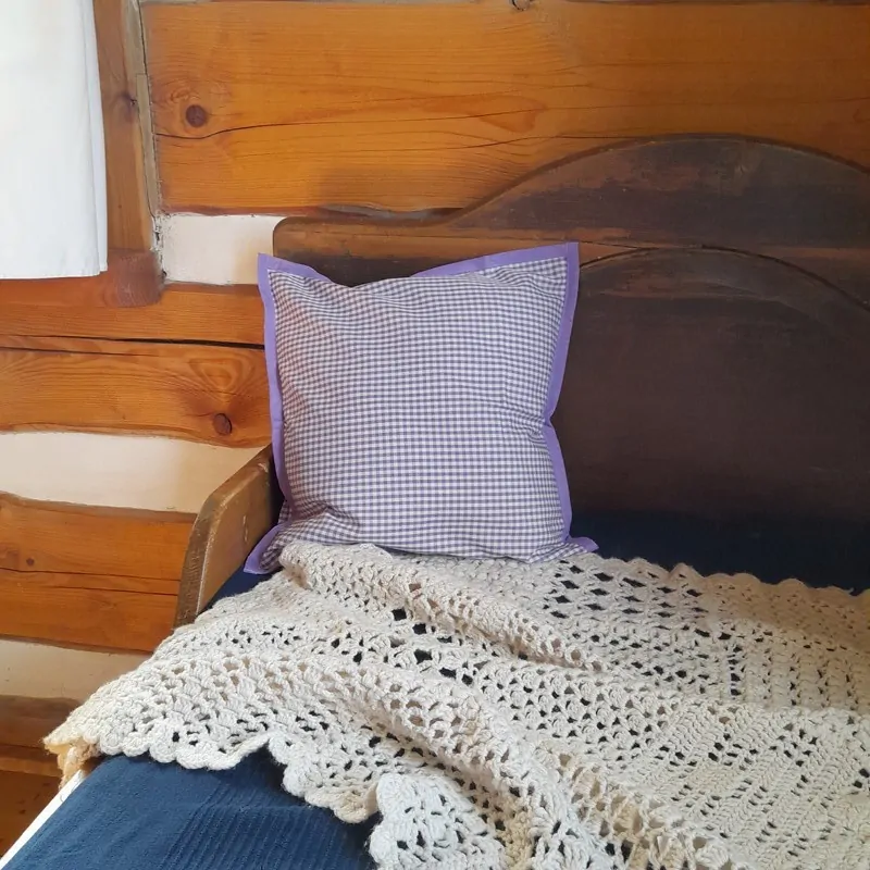 Polštářek - fialový (kostky malé)