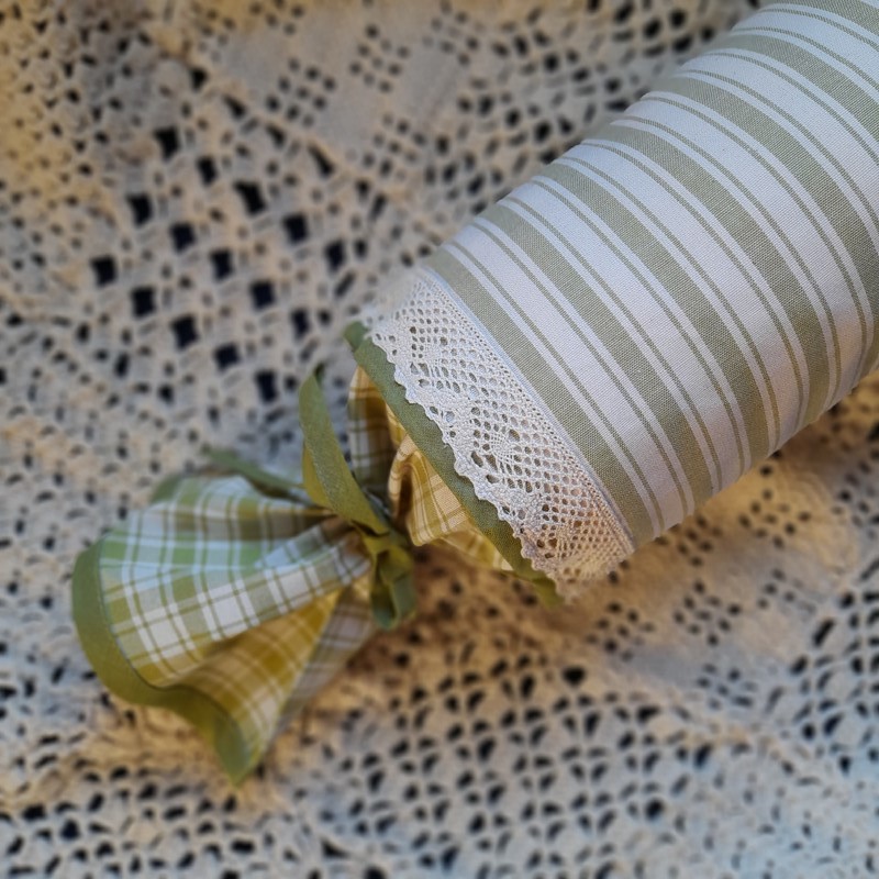 Potah na váleček kombinovaný - sv. zelený (pruh velký)