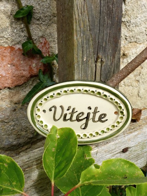 Keramická cedulka na dveře - minioválek
