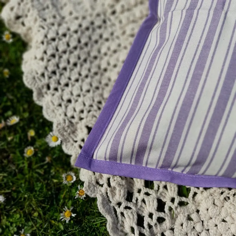 Polštářek - fialový (pruhy velké)