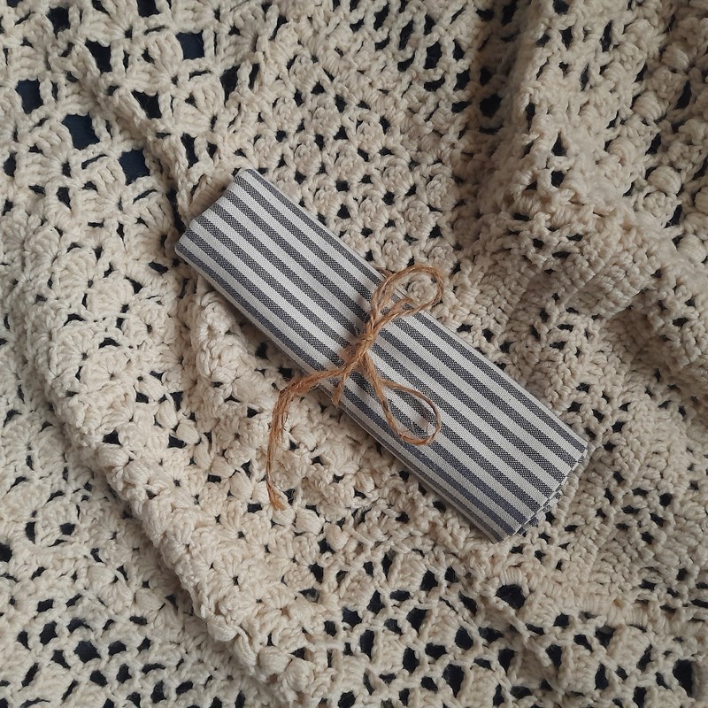 Utěrka tm. modrá (pruhy malé)