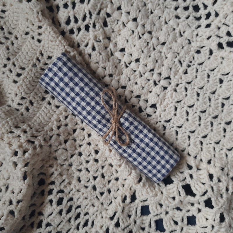 Utěrka tm. modrá (kostky malé)